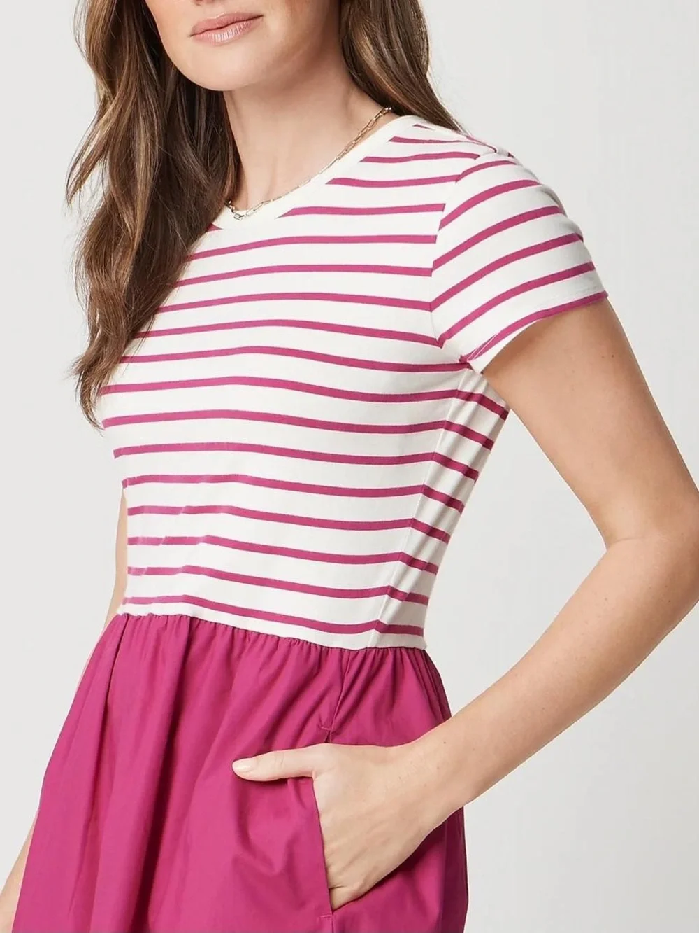 J. Crew Bright Fuchsia Tie-Waist Midi Skirt
